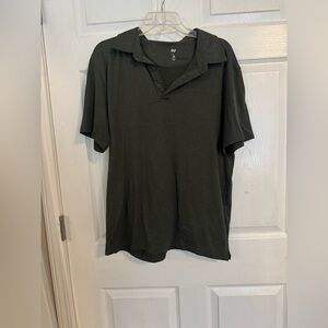 DIP Men's Dark Green Polo Shirt Size Large
